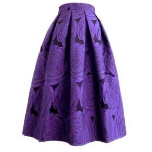 purple colorful skirt on the white background