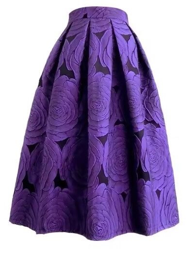 purple colorful skirt on the white background