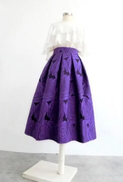 purple colorful skirt on a white mannequin