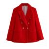 front view of red blazer on the white background