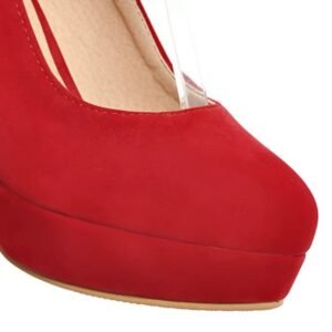 material of red pumps