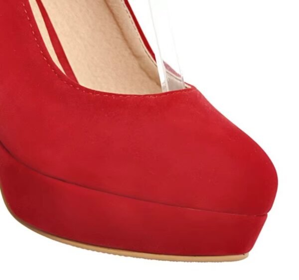 material of red pumps