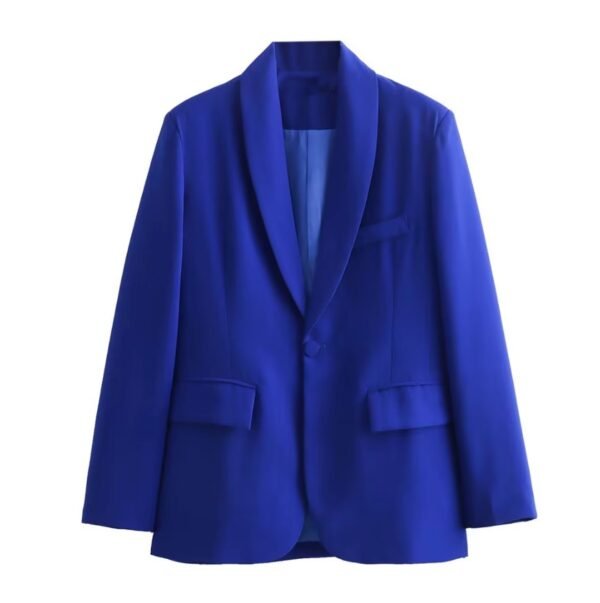 royal blue color blazer on the white background