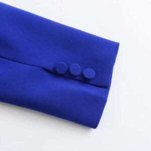 sleeve of royal blue color blazer