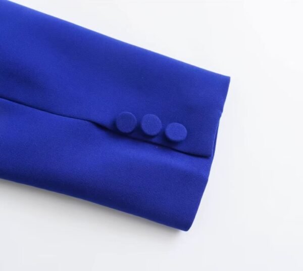 sleeve of royal blue color blazer