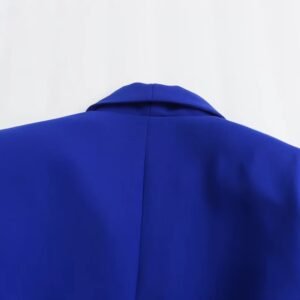 back view of upper part of royal blue color blazer