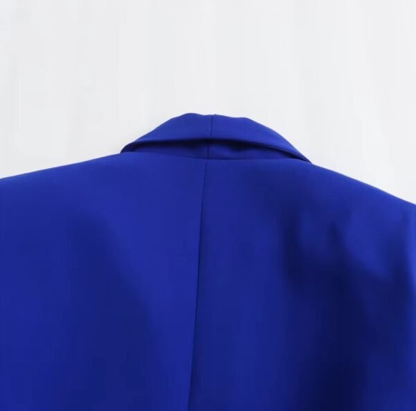 back view of upper part of royal blue color blazer