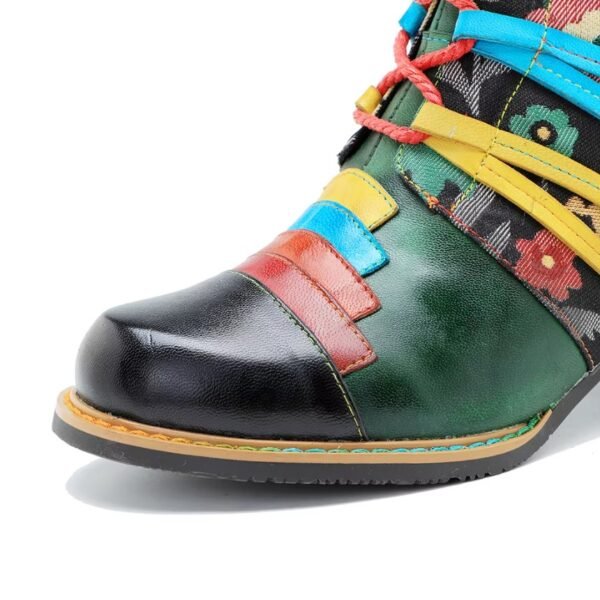 material of Bohemian colorful boots