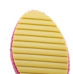 sole of colorful summer wedges