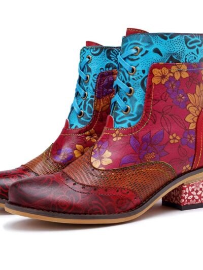 colorful western boots on the white background
