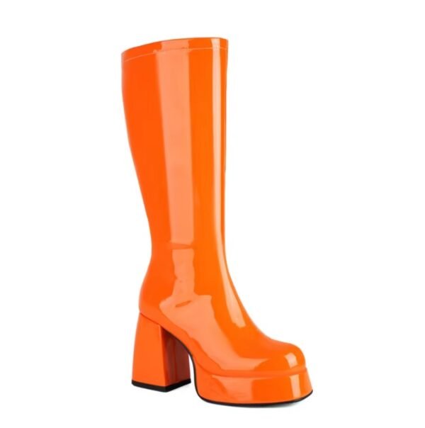 orange boots on the white backgorund