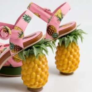 back side of pineapple sandals