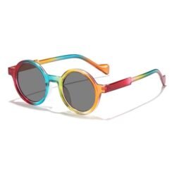 colored sunglasses on the white background