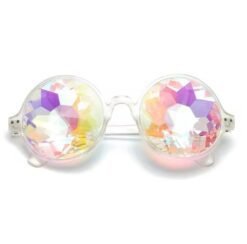 colorful festival sunglasses on the white background