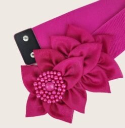 unzipped pink colorful floral waistband