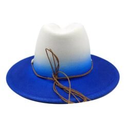 back view of colorful gradient hat on the white background