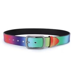 colorful leather belt on the white background
