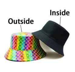 inside and outside material of colorful mermaid hat
