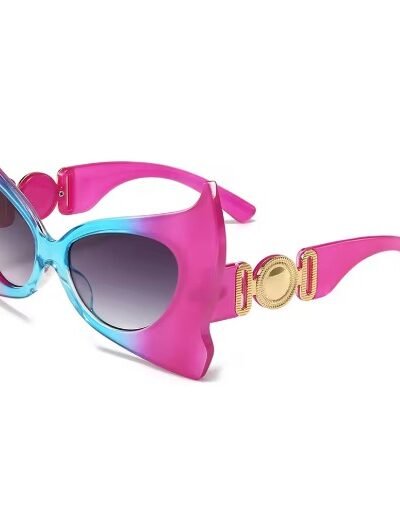 colorful party sunglasses on the white background
