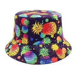 colorful pineapple hat on the white background