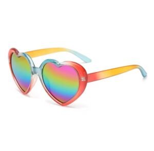 colorful sunglasses on the white background