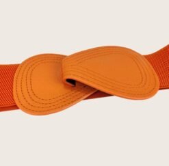 buckle of colorful waistband on the white background