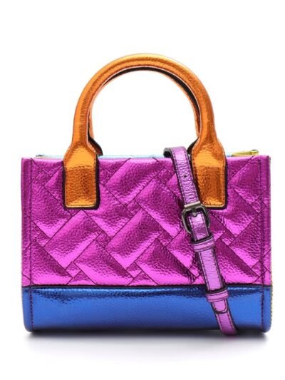 metallic colorful bag on the white background