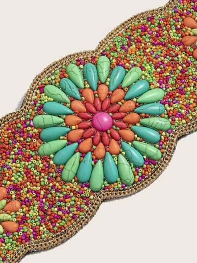 material of multicolored belt