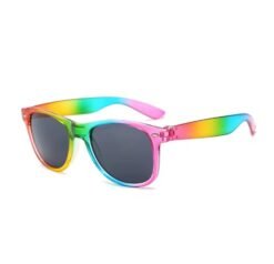 multicolored sunglasses on the white background