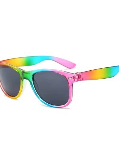 multicolored sunglasses on the white background