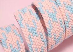 material of pastel colorful belt zoomed in