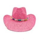 pink cowboy hat on the white background