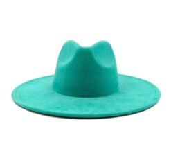 turquoise hat on the white background