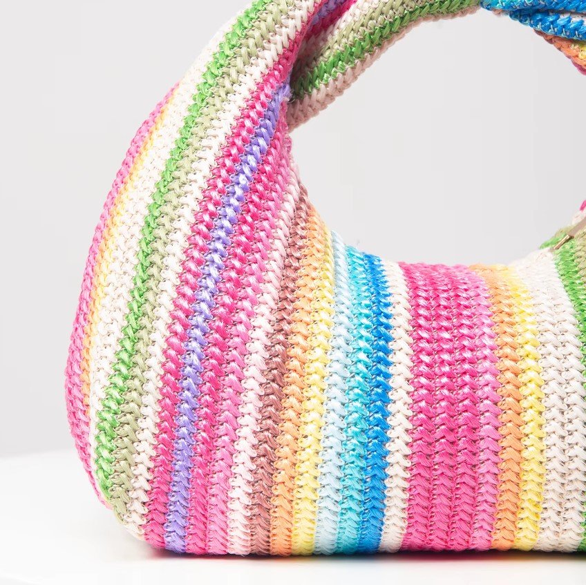 material of vintage colorful bag