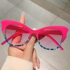 woman holding women's colorful sunglasses