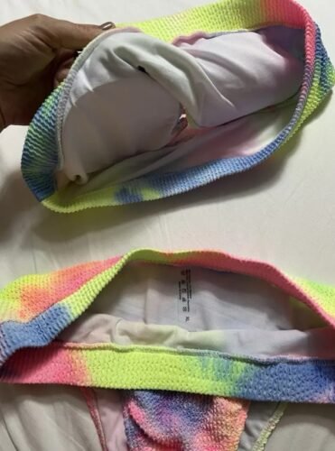 Colorful High-Waisted Tie Dye Bikini photo review