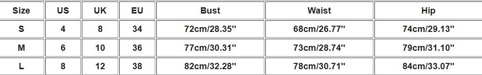 colorful V-neck one piece swimsuit's size chart