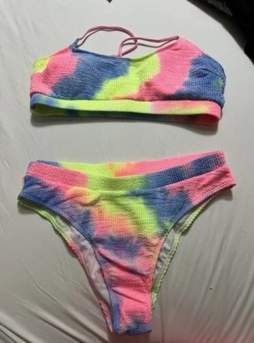 Colorful High-Waisted Tie Dye Bikini photo review