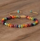multicolor imperial bracelet on the wooden surface