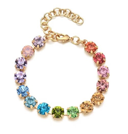 shiny colorful bracelet on the white background