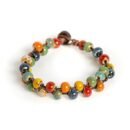vintage colorful bracelet on the white background